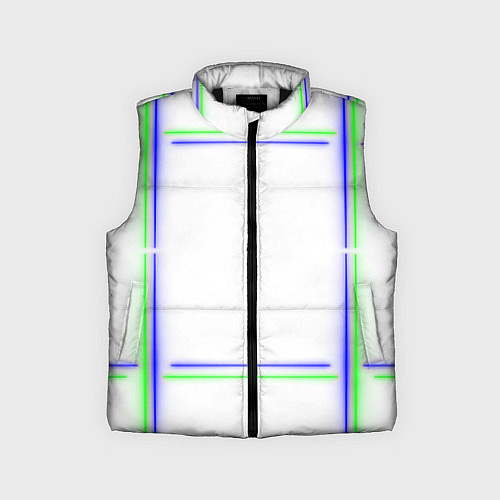 Детский жилет Neon white green light blue / 3D-Черный – фото 1