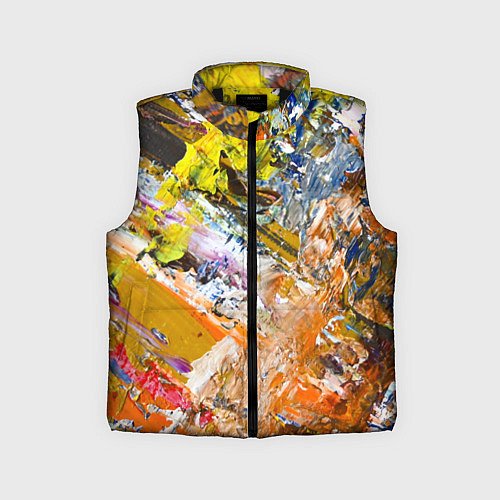 Детский жилет Живая Абстракция: Поток Цветов и Форм в Постоянном / 3D-Черный – фото 1