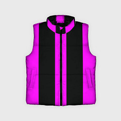 Детский жилет Color black pink lines, цвет: 3D-черный