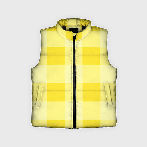 Детский жилет Солнечный желтый тартан / 3D-Черный – фото 1