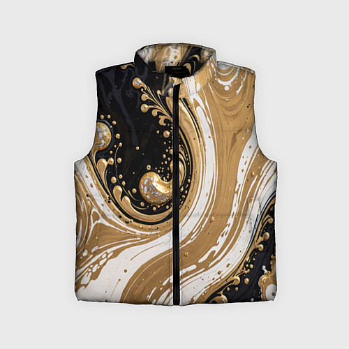 Детский жилет Черный агат и жидкое золото / 3D-Черный – фото 1