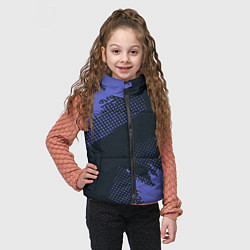 Детский жилет Абстрактная текстура в синем, цвет: 3D-черный — фото 2