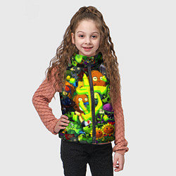 Детский жилет Растения против зомби x Дум лого, цвет: 3D-черный — фото 2