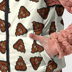 Детский жилет Нашивки какашки, цвет: 3D-черный — фото 2