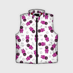 Детский жилет Персонажи корейского сериала игра в кальмара, цвет: 3D-красный