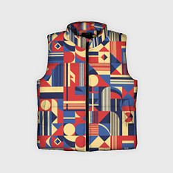 Детский жилет Геометрический карнавал, цвет: 3D-черный