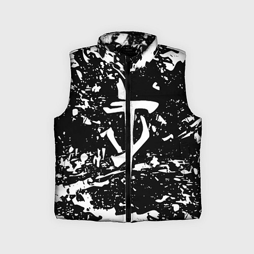 Детский жилет Doom краски белые штрихи / 3D-Черный – фото 1