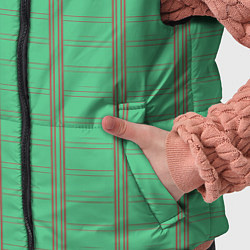 Детский жилет Color green cage brown stripes, цвет: 3D-черный — фото 2