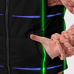 Детский жилет Color black green purple stripes, цвет: 3D-черный — фото 2