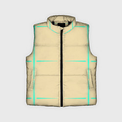 Детский жилет Color beige green stripes, цвет: 3D-черный