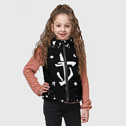 Детский жилет Doom брызги белых красок, цвет: 3D-черный — фото 2