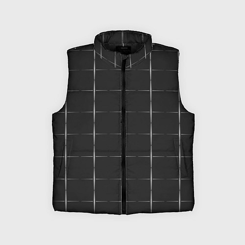 Детский жилет Color grey white lines / 3D-Черный – фото 1