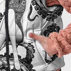 Детский жилет Junji Ito Death Stranding Tomie and octopus patter, цвет: 3D-черный — фото 2