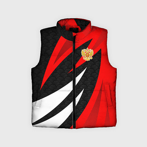 Детский жилет Россия - красный спорт / 3D-Черный – фото 1