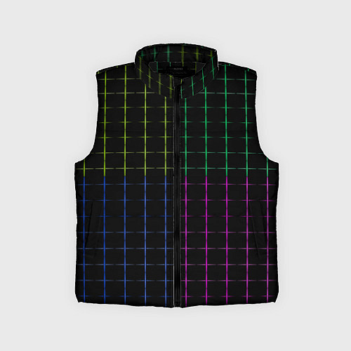 Детский жилет Color black multicolored stripes / 3D-Черный – фото 1