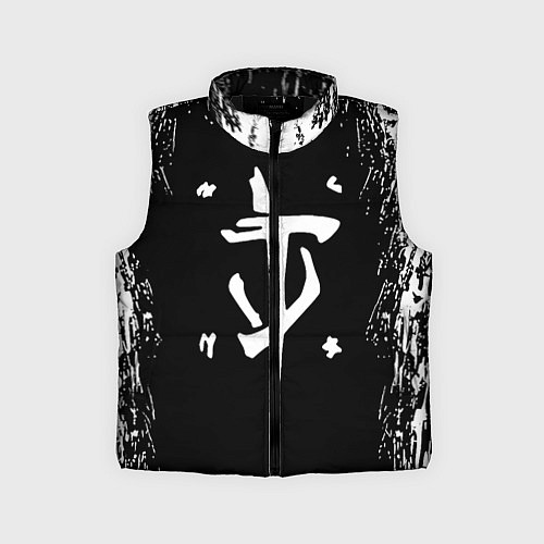 Детский жилет Doom краска белая текстура / 3D-Черный – фото 1