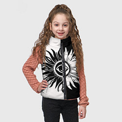 Детский жилет Солнце черно-белое, цвет: 3D-черный — фото 2