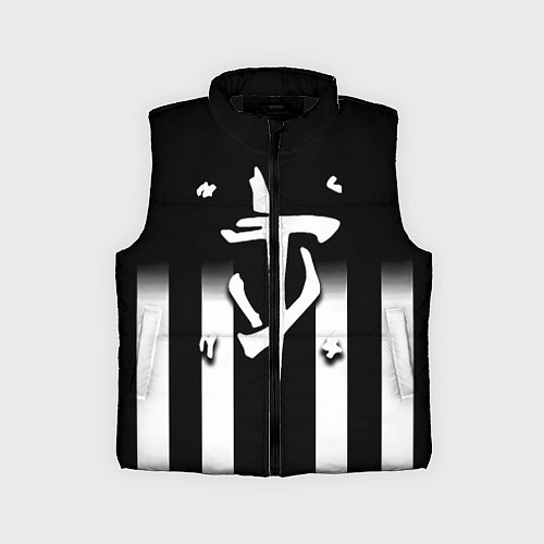 Детский жилет Doom line white / 3D-Черный – фото 1