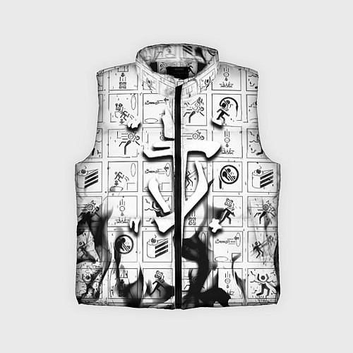 Детский жилет Doom x portal fire / 3D-Черный – фото 1