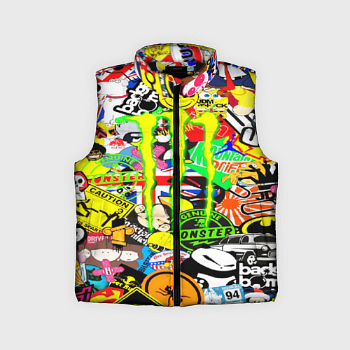 Детский жилет Monster energy бренды / 3D-Черный – фото 1
