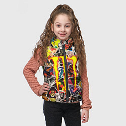 Детский жилет Monster energy stikers logo, цвет: 3D-черный — фото 2