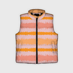 Детский жилет Полосы зигзагообразные оранжево-розовые