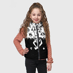 Детский жилет Doom черно белые аниме, цвет: 3D-черный — фото 2