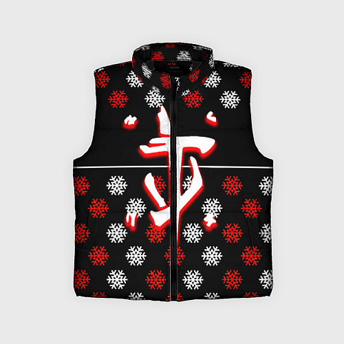 Детский жилет Doom winter pattern steel / 3D-Черный – фото 1