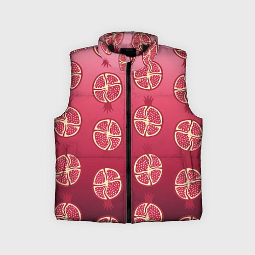 Детский жилет Сочные гранаты / 3D-Черный – фото 1
