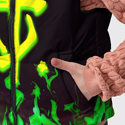 Детский жилет Doom зелёный огонь, цвет: 3D-черный — фото 2