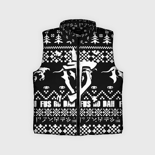Детский жилет Doom x elders scrolls pattern / 3D-Черный – фото 1