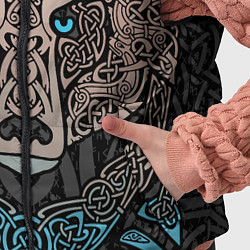 Детский жилет Медведь в виде древнего орнамента символов, цвет: 3D-черный — фото 2