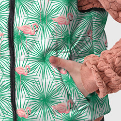 Детский жилет Фламинго и тропики, цвет: 3D-черный — фото 2