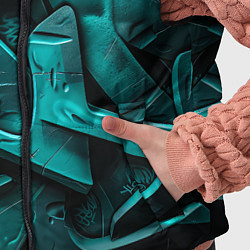 Детский жилет Зеленая абстракция в стиле художника, цвет: 3D-черный — фото 2