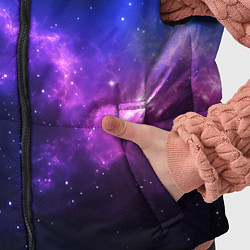 Детский жилет Голубо фиолетовый неоновый космос, цвет: 3D-черный — фото 2