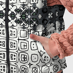 Детский жилет Серая узорчатая метаморфоза, цвет: 3D-черный — фото 2
