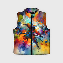 Детский жилет Ninja - watercolor impressionism
