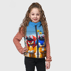 Детский жилет Sonic and echidna Knuckles - Breaking bad soap ope, цвет: 3D-черный — фото 2