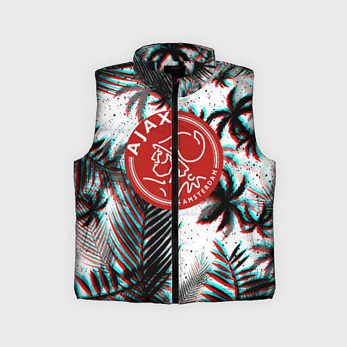 Детский жилет Ajax тропики глитч / 3D-Черный – фото 1