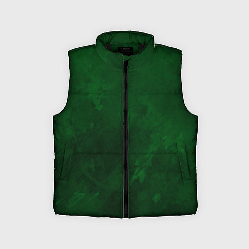 Детский жилет Абстракция - drops on an emerald / 3D-Черный – фото 1