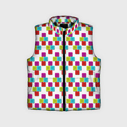 Детский жилет Цветные блоки на белом