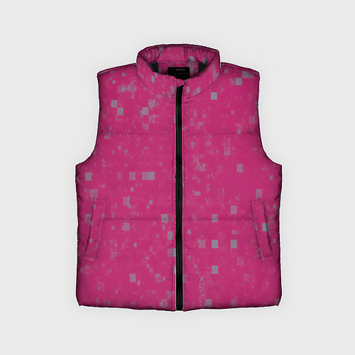 Детский жилет Color pink brown squares / 3D-Черный – фото 1