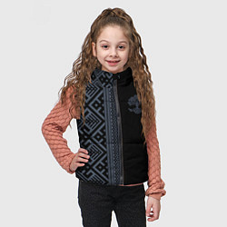 Детский жилет Славянские узоры и древо жизни, цвет: 3D-черный — фото 2