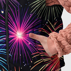 Детский жилет Стилизованный праздничный салют, цвет: 3D-черный — фото 2