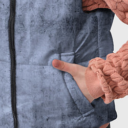 Детский жилет Текстура серо-синий бетон, цвет: 3D-черный — фото 2