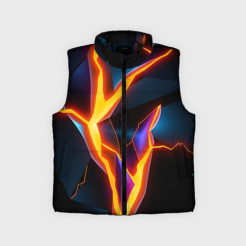 Детский жилет Neon orange glow / 3D-Черный – фото 1