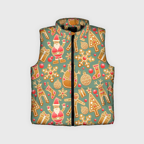Детский жилет Имбирные пряники / 3D-Черный – фото 1