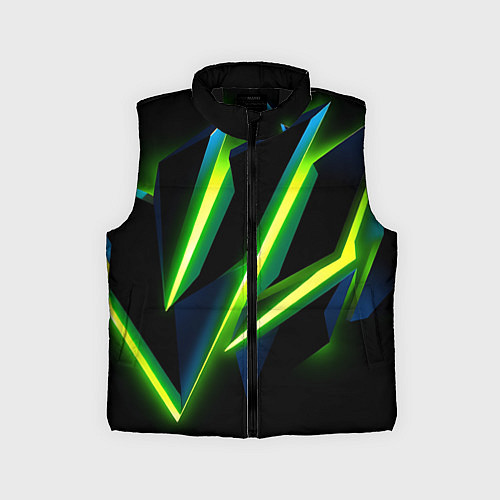 Детский жилет Geometric neon / 3D-Черный – фото 1