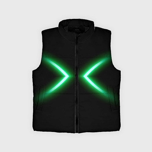 Детский жилет Neon green lines / 3D-Черный – фото 1