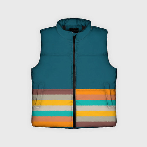 Детский жилет Индиго и шумовой градиент заката с текстурой / 3D-Черный – фото 1